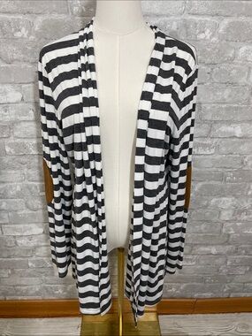 Merry Fun Elbow Patch Long Sleeve Striped Cardigan
